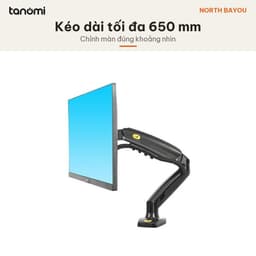 Giá đỡ màn hình North Bayou F80 1 màn 17-30 inch 9 kg Rãnh đi dây VESA 75x75 100x100 mm Xám arm màn hình 6