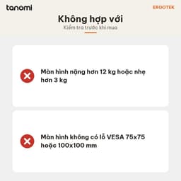 Giá đỡ màn hình Ergotek EZ100 PRO 1 màn 27-40 inch 3-12 kg Xoay cánh tay 360° VESA 75x75 100x100 mm 7