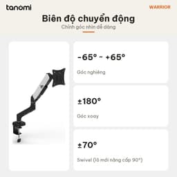 Giá đỡ màn hình Warrior WA-MH0801 1 màn 13-32 inch 2-9 kg VESA 75x75 100x100 mm arm màn hình 5