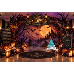 Phông Nền Livestream Halloween – Background Chụp Ảnh Trang Trí Lễ Hội Kinh Dị ( in kích thước yc) 1