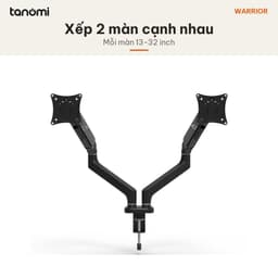 Giá đỡ màn hình Warrior WA-MH0811 2 màn 13-32 inch 2-9 kg VESA 75x75 100x100 mm arm màn hình 3