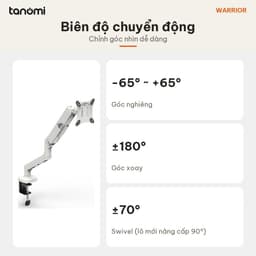Giá đỡ màn hình Warrior WA-MH0802 1 màn 13-32 inch 2-9 kg VESA 75x75 100x100 mm Trắng arm màn hình 5