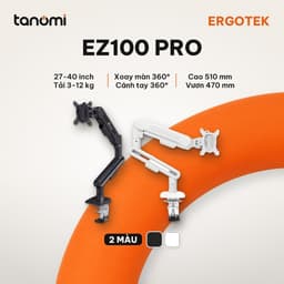 Giá đỡ màn hình Ergotek EZ100 PRO 1 màn 27-40 inch 3-12 kg Xoay cánh tay 360° VESA 75x75 100x100 mm 1