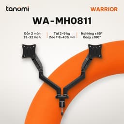Giá đỡ màn hình Warrior WA-MH0811 2 màn 13-32 inch 2-9 kg VESA 75x75 100x100 mm arm màn hình 1