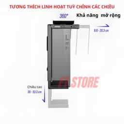 Giá Treo CPU 2IN1 Hyperwork CPH01 - Xoay 360 Độ, Tương Thích linh hoạt từ 8,8 cm - Chính Hãng 4