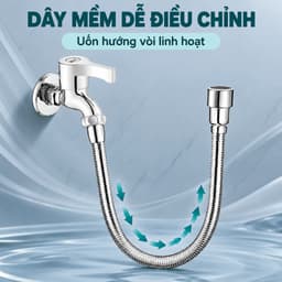 Dây nối vòi nước vạn năng, xoay 720 độ chất liệu inox 304 chống gỉ, chịu nhiệt sử dụng đa năng cho nhiều loại vòi 7