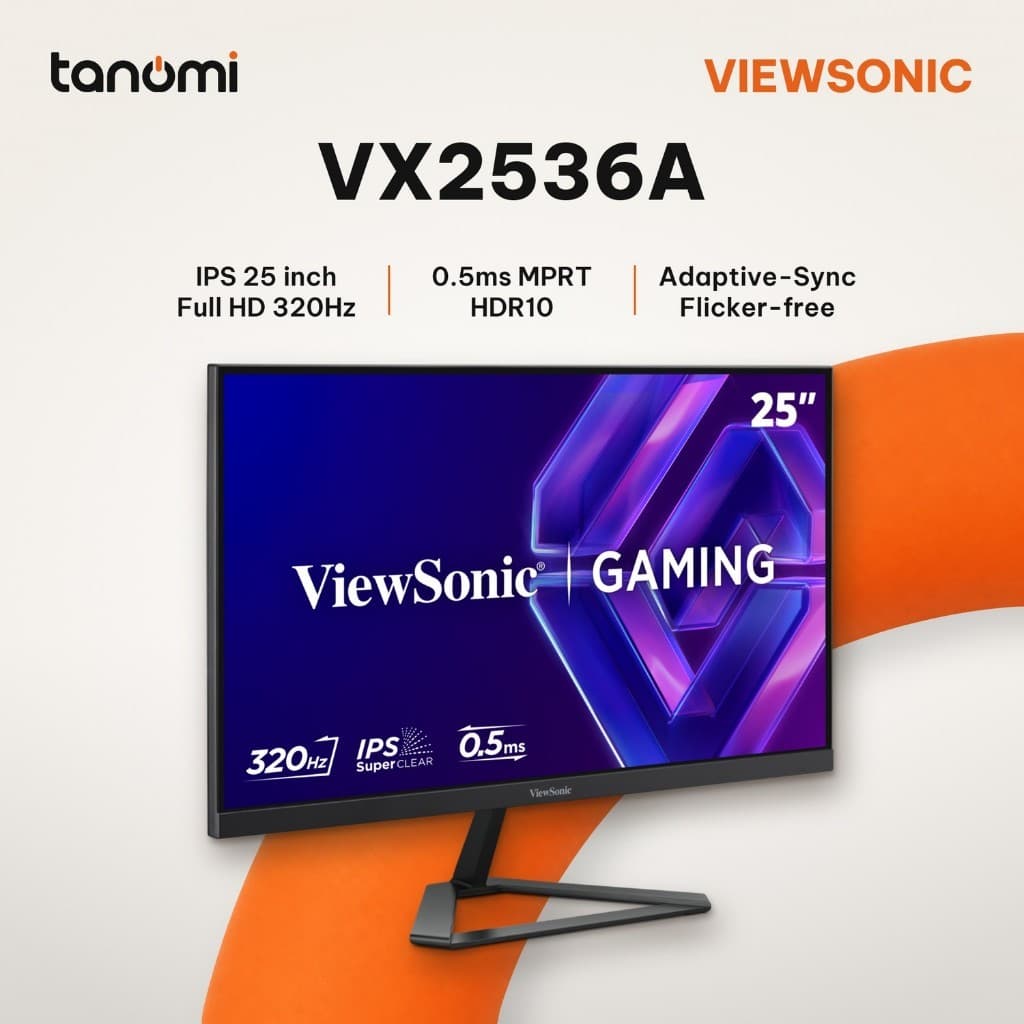 Màn hình gaming ViewSonic VX2536A 25 inch IPS Full HD 320Hz 0.5ms MPRT HDR10 chơi game FPS G-Sync compatible