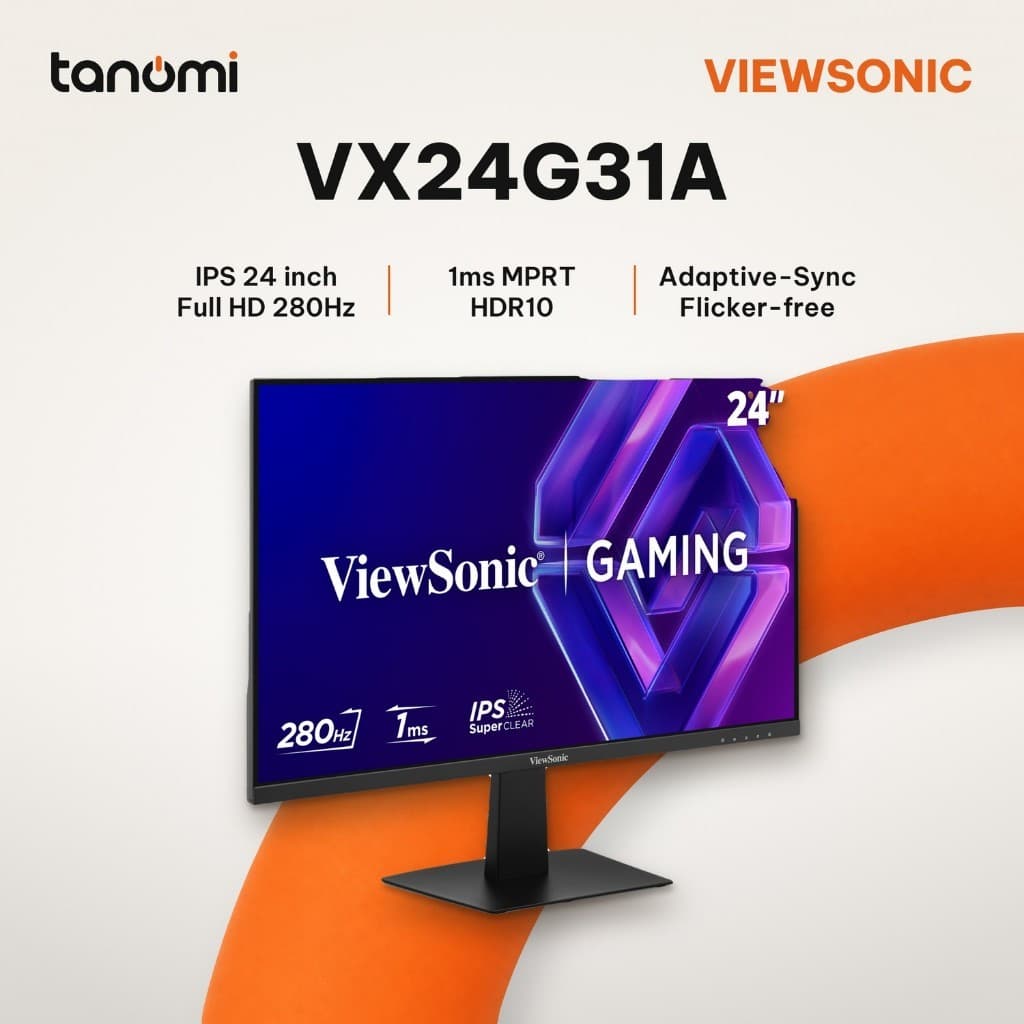 Màn hình gaming ViewSonic VX24G31A 24 inch IPS Full HD 280Hz 1ms MPRT HDR10 chơi game FPS G-Sync compatible