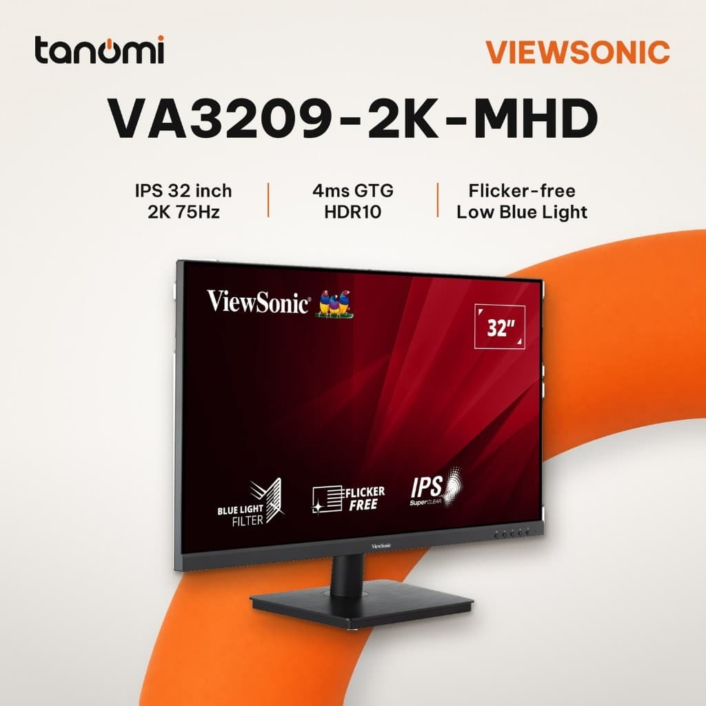 Màn hình văn phòng ViewSonic VA3209-2K-MHD 32 inch IPS 75Hz Loa 2.5W x 2 học tập bảo vệ mắt HDMI VGA
