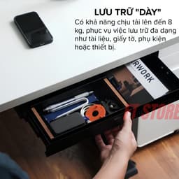 Ngăn Kéo Gắn Bàn HyperWork Steel Drawer DR01 - Tải trọng tới 8 kg, Độ dày 50,8 mm, Chất liệu thép 4