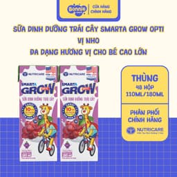 [Combo 6 Lốc] Sữa Trái Cây SMARTA GROW OPTI Nutricare Giúp Bé Tăng Chiều Cao Bổ Sung Năng Lượng Bé Từ 1 Tuổi Cam Dâu Nho 7