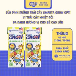 [Combo 6 Lốc] Sữa Trái Cây SMARTA GROW OPTI Nutricare Giúp Bé Tăng Chiều Cao Bổ Sung Năng Lượng Bé Từ 1 Tuổi Cam Dâu Nho 6