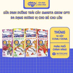 [Combo 6 Lốc] Sữa Trái Cây SMARTA GROW OPTI Nutricare Giúp Bé Tăng Chiều Cao Bổ Sung Năng Lượng Bé Từ 1 Tuổi Cam Dâu Nho 1