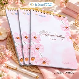 Sổ Nhật Ký Luyện Chữ Đẹp A4 Hồn Chữ Việt 120gsm, Ô Li 2.5mm 3mm 4mm, 100 Trang, Không Lem Mực 5