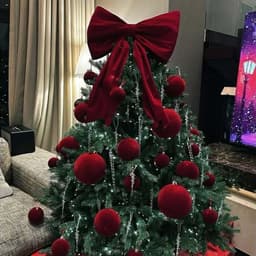 Set châu nhung SIZE 4-6-8-10-12-16 CM Đồ trang trí cây thông noel rực rỡ 2