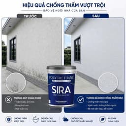 [15kg] Sơn chống thấm Polyurethane SIRA P900 15kg cho sân thượng tường cũ mái tôn 4
