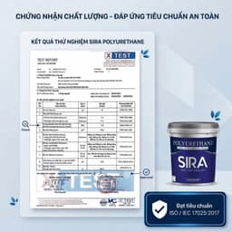 [15kg] Sơn chống thấm Polyurethane SIRA P900 15kg cho sân thượng tường cũ mái tôn 6