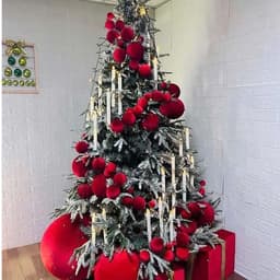 Set châu nhung SIZE 4-6-8-10-12-16 CM Đồ trang trí cây thông noel rực rỡ 1