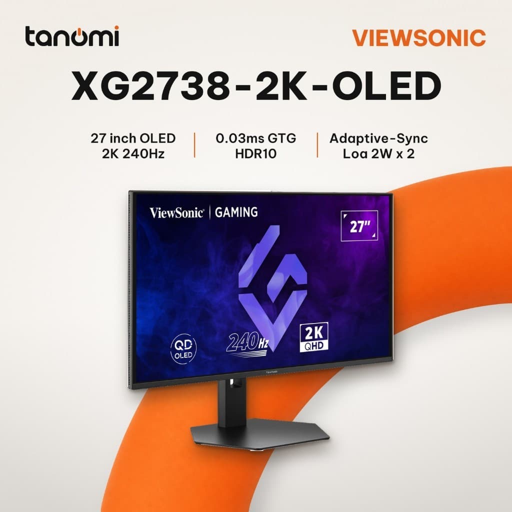 Màn hình gaming ViewSonic XG2738-2K-OLED 27 inch 240Hz 0.03ms GTG QD-OLED chơi game FPS G-Sync compatible