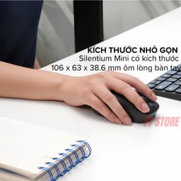 Chuột Không Dây Đa Thiết Bị HyperWork MS01M Silentium Mini - Bluetooth 5.1 & Wireless 2.4GHz, Chống Ồn, Pin 200 G 4