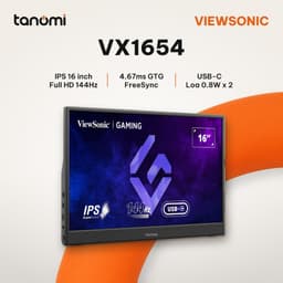 Màn hình gaming di động ViewSonic VX1654 16 inch IPS Full HD 144Hz USB-C chơi game FPS FreeSync 1