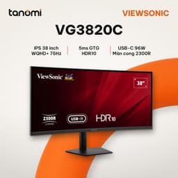 Màn hình cong ViewSonic VG3820C 38 inch IPS WQHD+ 75Hz USB-C 96W ultrawide 21:9 làm việc đa nhiệm 1