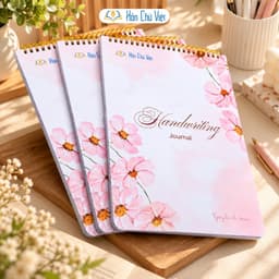 Sổ Nhật Ký Luyện Chữ Đẹp A4 Hồn Chữ Việt 120gsm, Ô Li 2.5mm 3mm 4mm, 100 Trang, Không Lem Mực 9