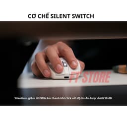 Chuột Không Dây Công Thái Học HyperWork Silentium MS01 - Bluetooth 5.1 & Wireless, Click Silent Đa Thiết Bị, Pin 300 Giờ 2