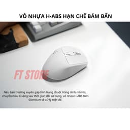 Chuột Không Dây Công Thái Học HyperWork Silentium MS01 - Bluetooth 5.1 & Wireless, Click Silent Đa Thiết Bị, Pin 300 Giờ 3