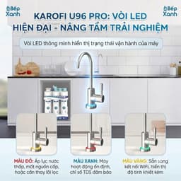 Máy Lọc Nước Để Gầm KAROFI KAQ-U96 PRO, 10 Lõi Cao Cấp, Vòi Led Điện Tử, Kết Nối Wifi, BH Tại Nhà 3 Năm 8