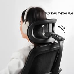 Ghế Công Thái Học Lưới HyperWork Airy OC02 - Ngồi Êm Thoáng Khí, Ngả 135 Độ, Trượt Mâm Ghế, Piston BIFMA 2