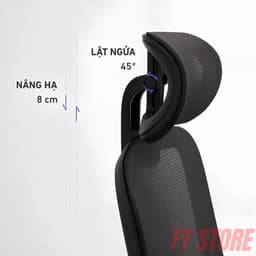 Ghế Công Thái Học HyperWork Cloud Chair OC03 - Đệm PU Foam 55kg/m3, Lưới AeroMesh Thoáng Khí, Ngả 125 Độ, Chân Nhôm Đúc 5