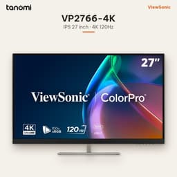 Màn hình đồ hoạ ViewSonic VP2766-4K 27 inch IPS 120Hz USB-C 90W thiết kế chỉnh ảnh 100 sRGB HDR10 2