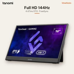 Màn hình gaming di động ViewSonic VX1654 16 inch IPS Full HD 144Hz USB-C chơi game FPS FreeSync 3