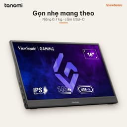 Màn hình gaming di động ViewSonic VX1654 16 inch IPS Full HD 144Hz USB-C chơi game FPS FreeSync 6