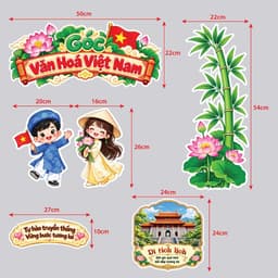 Bộ tranh Góc Văn Hoá Việt Nam - trang dán tường trang trí lớp học mầm non, tiểu học (F433) 6