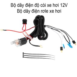 Bộ dây điện độ còi xe hơi, xe máy 12V, Dây đồng nguyên chất bọc vỏ chống cháy, bộ dây điện rơle xe hơi 5