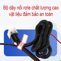 Bộ dây điện độ còi xe hơi, xe máy 12V, Dây đồng nguyên chất bọc vỏ chống cháy, bộ dây điện rơle xe hơi 3
