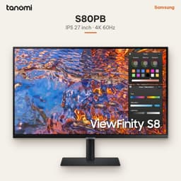 Màn hình đồ hoạ Samsung ViewFinity S8 S80PB LS27B800PXEXXV 27 inch IPS 4K 60Hz USB-C 90W Cổng LAN 2