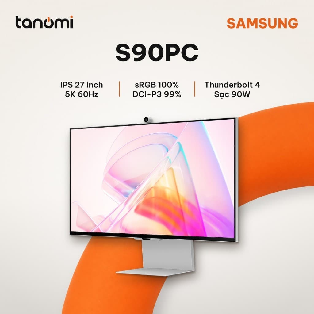 Màn hình đồ hoạ Samsung ViewFinity S9 S90PC LS27C900PAEXXV 27 inch IPS 5K 60Hz Thunderbolt 4 90W Loa 5W x 2