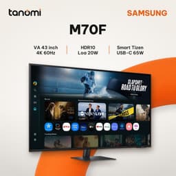 Màn hình thông minh Samsung Smart Monitor M7 M70F LS43FM702UEXXV 43 inch VA 4K 60Hz Loa 20W USB-C 65W 1