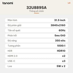 Màn hình thông minh LG Smart Monitor Swing 32U889SA-W 31.5 inch IPS 4K 60Hz Cảm ứng webOS USB-C 65W 5