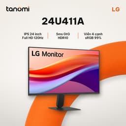 Màn hình văn phòng LG 24U411A-B 23.8 inch IPS Full HD 120Hz Viền mỏng 4 cạnh HDR10 làm việc học tập 1