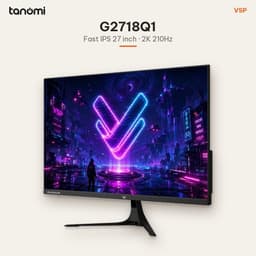Màn hình gaming VSP G2718Q1 27 inch Fast IPS 2K 210Hz 0.3ms chơi game FreeSync bảo hành 3 năm DisplayPort 2