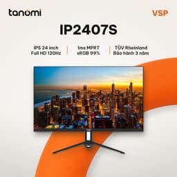 Màn hình văn phòng VSP IP2407S 23.8 inch IPS Full HD 120Hz TÜV Rheinland làm việc học tập bảo vệ mắt 1