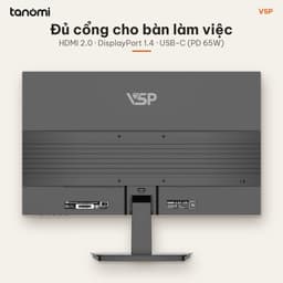 Màn hình văn phòng 2K VSP G2410QS 23.8 inch IPS 2K 100Hz USB-C 65W Loa kép 2x3W làm việc thiết kế 3