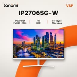 Màn hình văn phòng VSP IP2706SG-W IPS Full HD 27 inch 120Hz Màu trắng làm việc học tập bảo hành 3 năm 1