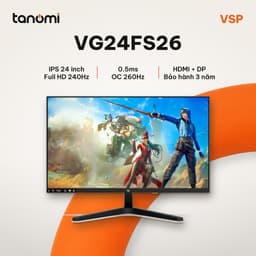 Màn hình gaming VSP VG24FS26 23.8 inch IPS Full HD 240Hz 0.5ms chơi game FPS 260Hz bảo hành 3 năm 1