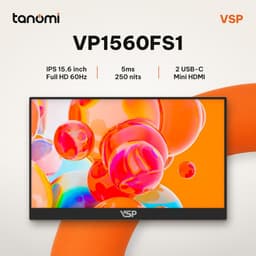 Màn hình di động VSP VP1560FS1 IPS Full HD 60Hz 15.6 inch USB-C mở rộng màn hình laptop mỏng nhẹ 1