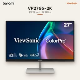 Màn hình đồ hoạ ViewSonic VP2766-2K 27 inch IPS 120Hz USB-C 90W thiết kế chỉnh ảnh 100 sRGB HDR10 2